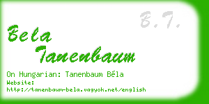 bela tanenbaum business card